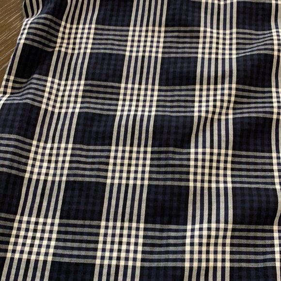 SUPER BAD SHIRT CO navy and black plaid long sleeve button-down shirt Size L - Picture 11 of 15
